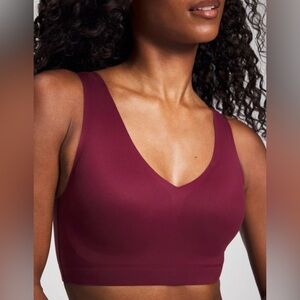 Soma Size Large Enbliss Merlot Red Wireless Pull On Soft Lounge Bra Bralette